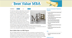 Desktop Screenshot of bestvaluemba.net